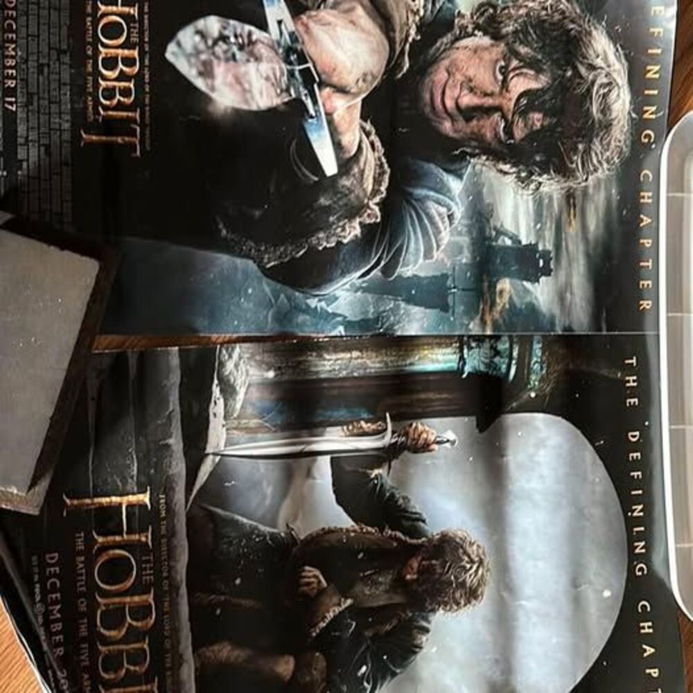 2014- the HOBBIT movie posters (4) 17”x11.5”-Sword